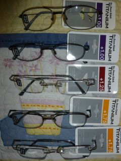 Dr Dean Edell Zoom Eyeworks Titanium Mens Wire Reading Glasses Retail