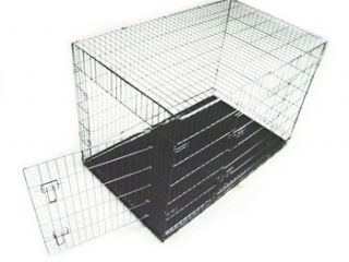 extra large dog kennel with 2 doors and solid floor