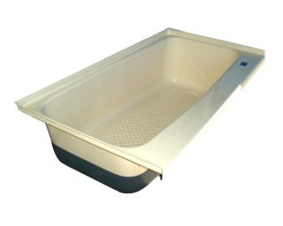 RV Bath Tub Base Floor Pan Right Hand Drain TU600RHCW