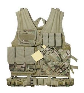 Multicam Tactical Cross Draw Assault Vest 1000D Cordura