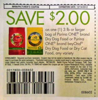  Purina 3lb One Dry Dog Food or One Beyond Dry Dog Food 12 12 12