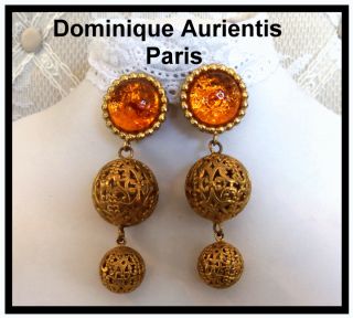 vintage dominique aurientis paris high end earrings