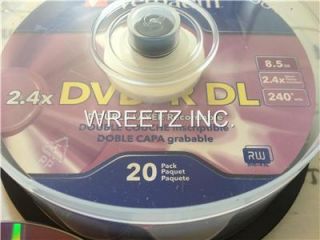  of 19 dvd r dl 2 4x 8 5gb 240min dual layer recoverable blank media