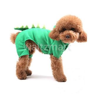 Dog Pet Apparel Cool Dinosaur Clothes Hoodie Coat Winter Warm Jumpsuit