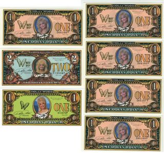 Dollywood Dolly Dollar Lot of 7 RARE Mint 1995 2000