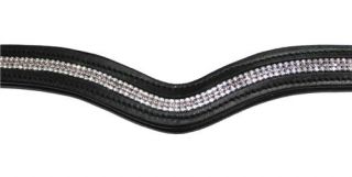 Snaffle Horse Bridle Pink Diamond V Browband COB Size