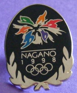 nagano japan 1998 winter olympic games olympic collectible logo pin