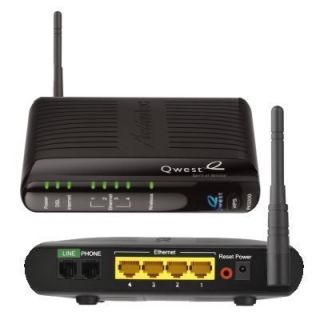 Qwest Actiontec PK5000 DSL Modem 4 Port Wireless Router, Excellent