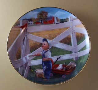  Plate Little Farmhands John Deere Farm Tractir Donald Zolan