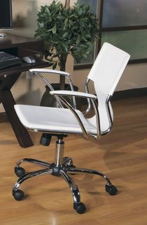 Avenue Six White Vinyl Dorado Swivel Office Manager Task Desk Chair