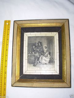 Du Cabinet de Le Duc Choiseul Terburg French Art Framed Picture Old as