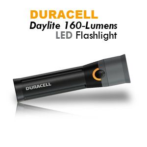 Duracell Daylite Tough LED Flashlight with 4 AA Alkaline Batteries