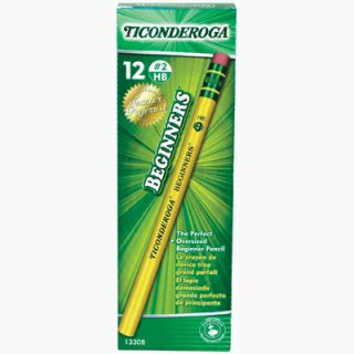 12 Dixon 13308 Ticonderoga Beginners Pencils w Eraser