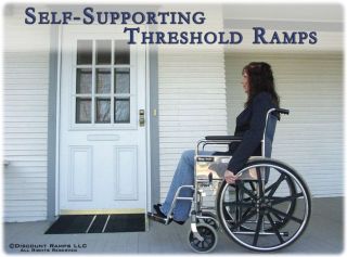 Wheelchair approaching the Self Supporting Threshold Ramp