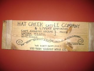 lonesome dove hat creek cattle co sign 24 free ship and mini sign
