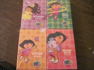 Dora Mini Card Games Old Maid Crazy 8S Memory Go Fish