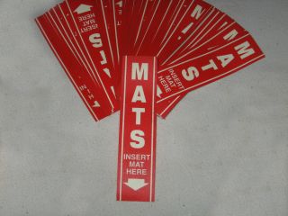  Old Stock Replacement Mat Clamp Decals Red 7 x 1 5 8 Car Wash