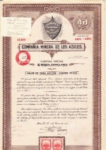 compania minera de los azules 1936 mexico