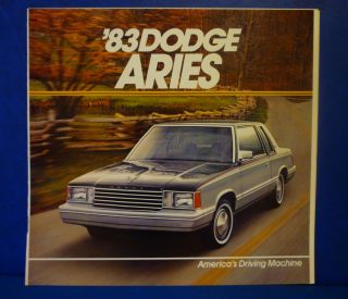 Vintage 1983 Dodge Aries Color Dealer Brochure Free Shipping