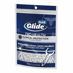 Oral B Glide Pro Health Dental Floss Picks Deep Clean Angle 30 Ea