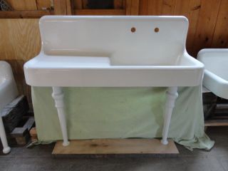  Antique Cast Iron Farm Farmhouse drainboard Kitchen Sink legs vintage
