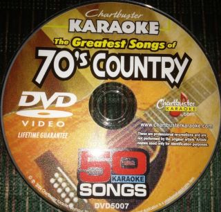 Karaoke DVD The Greatest Songs of 70s Country 50 Karaoke Songs New