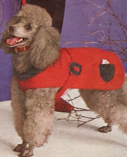 Vintage Knitting Pattern Dog Sweater Coat Small Med LG