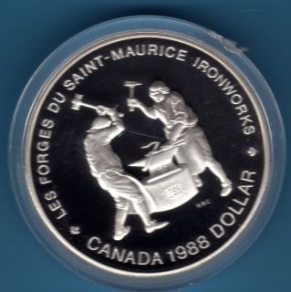 t626) Canada   1 Dolar / Dollar conmemorativo 1988 PLATA silver PROOF