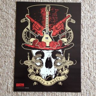 Guns N Roses Illustration and Dweezil Zappas Hendrix Strat Mod 2 Sided