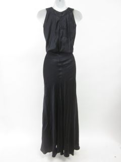 ou are bidding on a DOMENICO VACCA Black Silk Sleeveless Ruched