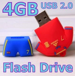 4G 4GB David Villa Memory Stick USB 2 0 Flash Drive