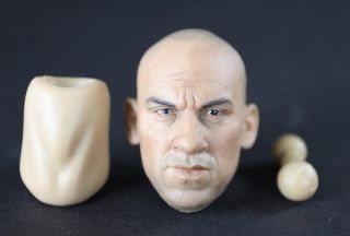  Diesel 1/6 Head Sculpt @@@ HeadPlay Dominic Toretto Fast Five Hot Toys
