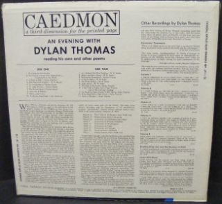An Evening with Dylan Thomas Spoken Word Caedmon SEALED LP Mint Vinyl