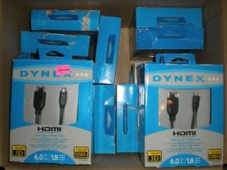 Lot of 19 Dynex 6 High Speed Micro HDMI Cable Model DX 6HDAD A96