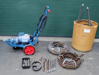  Sewer Drain Cleaner Snake Pipe Cleaning Machine w EXTRAS
