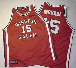 Knicks Earl Monroe 15 Winson Salem Vintage Jersey NCAA