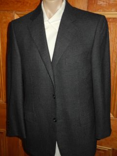 Mens E Zegna Charcoal Gray Wool 2 Button Blazer Sportcoat 40 Akin New