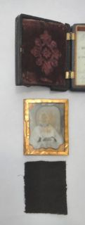  AMBROTYPE PHOTO IDd WOMAN E.V.KNOX holmes,booth,hayden case union