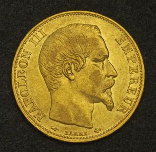 1860 France 2nd Empire Napoleon III Gold 20 Francs Coin 6 41gm