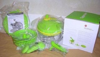 Tupperware New Quick Chef Pro System Food Chopper Mixer Blender Green