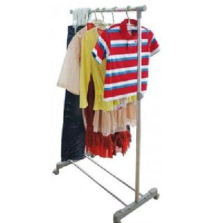Adjustable Rolling Garment Rack Clothes Hanger Drying Rack