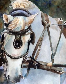 Print Percheron Charleston Draft Horse Painting Art