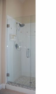 24 Tempered Frameless Glass Shower Doors 3 8 Hinges and Handles Free