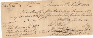 Dorothea Jordan Signed Handwritten Document from 1813