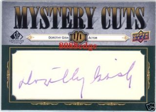 2008 Mystery Cuts Autograph Cut Auto Dorothy Gish 1 1 Sister of