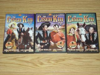  Lot of 3 DVDs The Cisco Kid Vol 1 2 3 2007 Duncan Renaldo Leo Carrillo