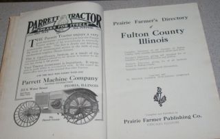 RARE 1917 Canton Lewistown Cuba Fulton Co Illinois IL Antique Book