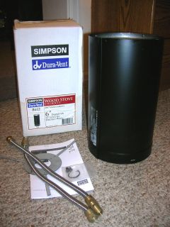 Simpson Dura Vent 6 x 12 Wood Stove Chimney Double Wall Black Pipe