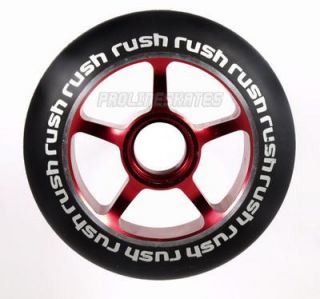 Rush Scooters 5 Spoke Black Red Metal Cored 100mm Scooter Wheel