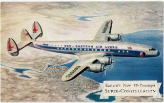 Vintage Eastern Airlines New Passenger Super Constellation Airplane